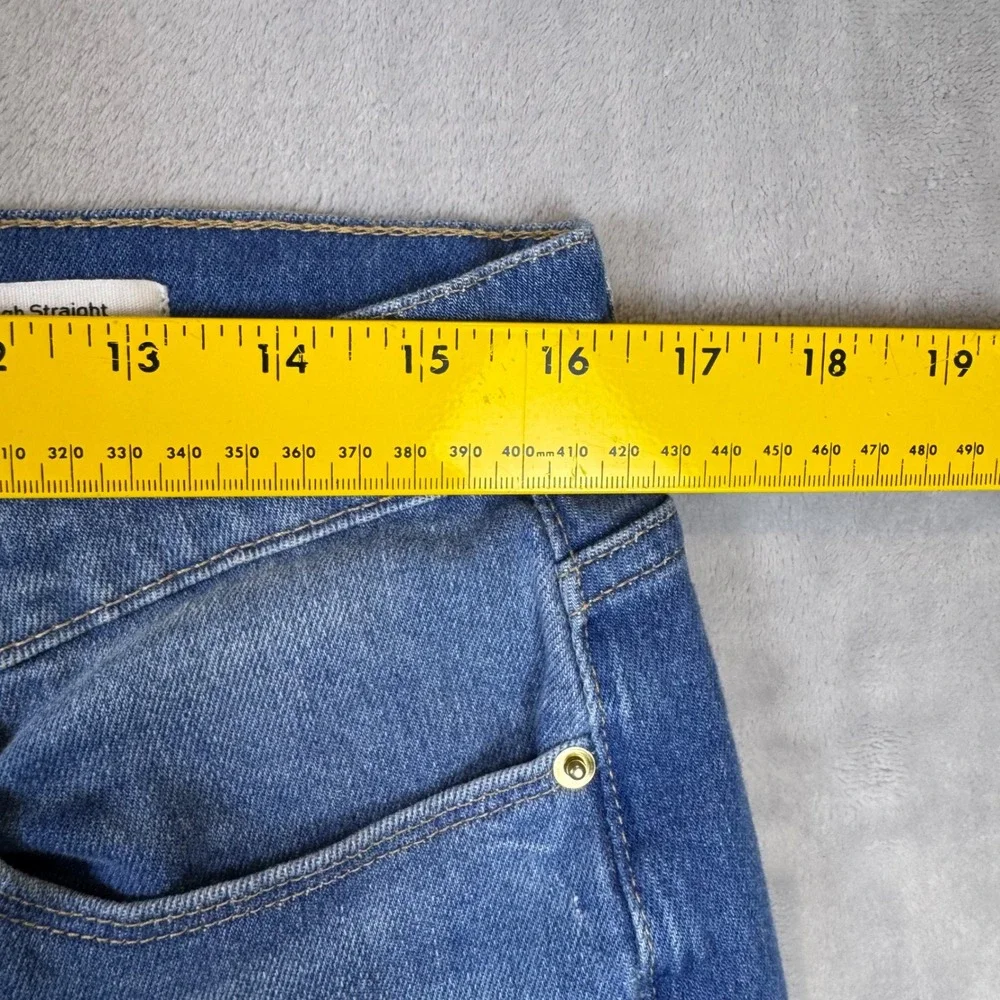 FRAME Denim Le High Straight Studded‎ Hem Jeans Womens Size 32 Raw Hem